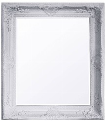Casa Padrino Baroque miroir mural blanc Hauteur 47 cm, largeur 37 cm - antique - fait main Casa Padrino Baroque miroir mural blanc Hauteur 47 cm, largeur 37 cm - antique - fait main