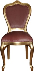 Casa Padrino Luxury Baroque Chaise de salle à manger Rose / or - Luxury Quality Casa Padrino Luxury Baroque Chaise de salle à manger Rose / or - Luxury Quality