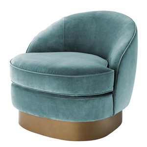 Casa Padrino fauteuil de luxe turquoise foncé / or mat 74 x 85 x h. 73 cm - Hotel Möbel Casa Padrino fauteuil de luxe turquoise foncé / or mat 74 x 85 x h. 73 cm - Hotel Möbel
