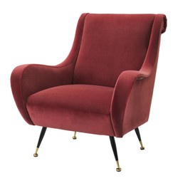 Casa Padrino Luxury Hotel Salon Fauteuil Rouge foncé 80 x 90 x H. 88 cm - Meubles de l'hôtel Casa Padrino Luxury Hotel Salon Fauteuil Rouge foncé 80 x 90 x H. 88 cm - Meubles de l'hôtel