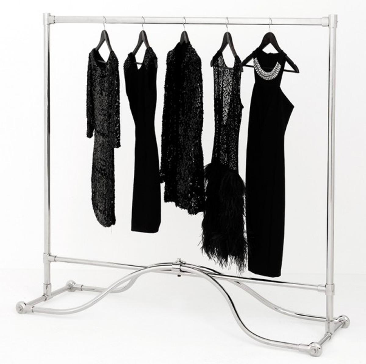 Casa Padrino luxury clothes rail stainless steel plated - clothes rack coat rack coat rack - store equipment Casa Padrino luxury clothes rail stainless steel plated - clothes rack coat rack coat rack - store equipment