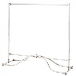 Casa Padrino Perchero de Lujo de Acero Inoxidable Niquelado Cromado, Altura 145 cm, Anchura 150 cm, Profundidad 53 cm Casa Padrino Perchero de Lujo de Acero Inoxidable Niquelado Cromado, Altura 145 cm, Anchura 150 cm, Profundidad 53 cm