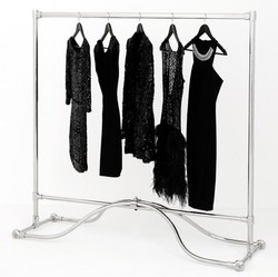 Casa Padrino Perchero de Lujo de Acero Inoxidable Niquelado Cromado, Altura 145 cm, Anchura 150 cm, Profundidad 53 cm Casa Padrino Perchero de Lujo de Acero Inoxidable Niquelado Cromado, Altura 145 cm, Anchura 150 cm, Profundidad 53 cm