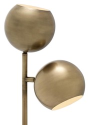 Casa Padrino lampadaire laiton antique / noir Ø 32 x H. 140 cm - Meubles de Luxe