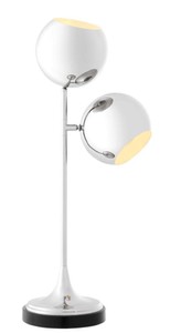 Casa Padrino table lamp silver / black Ø 32 x H. 74 cm - Luxury Quality