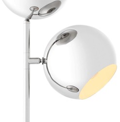 Casa Padrino table lamp silver / black Ø 32 x H. 74 cm - Luxury Quality