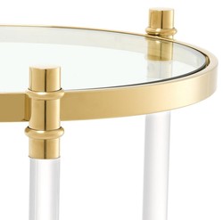 Casa Padrino table d'appoint de salon or Ø 50 x H. 55 cm - Collection Luxe