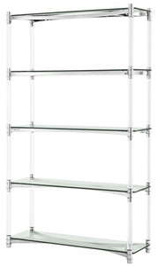 Casa Padrino cabinet soggiorno / cabinet mensola argento 117 x 41 x H. 200 cm - Arredamento di Lusso
