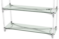 Casa Padrino cabinet soggiorno / cabinet mensola argento 117 x 41 x H. 200 cm - Arredamento di Lusso