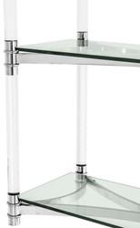 Casa Padrino cabinet soggiorno / cabinet mensola argento 117 x 41 x H. 200 cm - Arredamento di Lusso