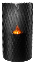 Casa Padrino Glass Tealight Holder Black Ø 20 x H. 36 cm - Luxury Tealight Holder