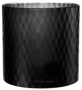 Casa Padrino Glas Teelichthalter Schwarz Ø 20 x H. 20 cm - Luxus Windlicht 