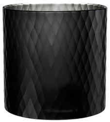 Casa Padrino Glass Tealight Holder Black Ø 20 x H. 20 cm - Luxury Tealight Holder