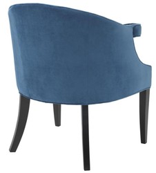 Casa Padrino fauteuil de luxe avec accoudoirs bleu / noir 70 x 70 x H. 83 cm - Mobilier d'Hôtel