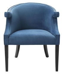 Casa Padrino fauteuil de luxe avec accoudoirs bleu / noir 70 x 70 x H. 83 cm - Mobilier d'Hôtel