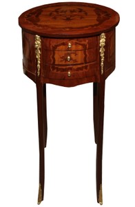 Casa Padrino Table console baroque Table de téléphone acajou marron