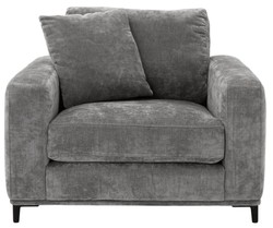 Casa Padrino fauteuil de salon de luxe gris / noir 105 x 102 x H. 80 cm - Meubles de Salon