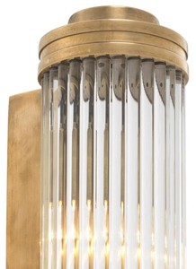 Casa Padrino Wandleuchte / Wandlampe Vintage Messing 11 x 14 x H. 60 cm - Luxus Kollektion