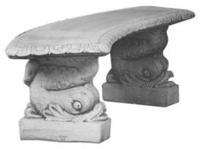 Casa Padrino Banc de Jardin Gris 140 x H. 45 cm - Banc en Béton Courbé de Style Oriental