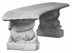 Casa Padrino Banc de Jardin Gris 140 x H. 45 cm - Banc en Béton Courbé de Style Oriental