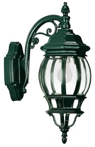 Casa Padrino Applique Murale Extérieure Style Colonial en Aluminium Vert 16 x 27 x H. 42 cm - Lanterne Extérieure Nostalgique