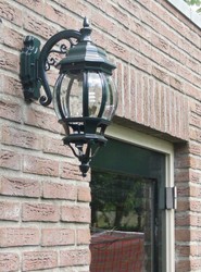 Casa Padrino lampada da parete per esterni in alluminio in stile coloniale verde 16 x 27 x H. 42 cm - Lanterna Esterna Nostalgica