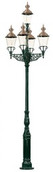 Casa Padrino linterna de jardín verde / cobre Ø 103 x H. 375 cm - Lámpara de Jardín Nostálgica