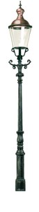 Casa Padrino lanterne de jardin vert / cuivre Ø 50 x H. 420 cm - Lampadaire Nostalgique d'Entrée de Jardin