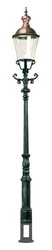 Casa Padrino Garden Lamp Green / Copper Ø 50 x H. 420 cm - Nostalgic Garden Paths Entrance Outdoor Lamp