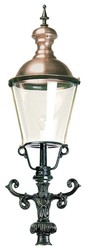 Casa Padrino Garden Lamp Green / Copper Ø 50 x H. 420 cm - Nostalgic Garden Paths Entrance Outdoor Lamp