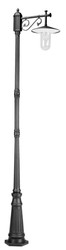 Casa Padrino garden lantern / outdoor lamp anthracite 30 x 60 x H. 227 cm - Nostalgic Garden Decoration