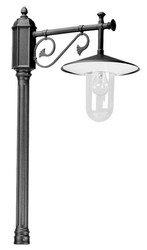 Casa Padrino garden lantern / outdoor lamp anthracite 30 x 60 x H. 227 cm - Nostalgic Garden Decoration