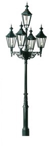 Casa Padrino lampe de jardin 146 x 146 x H. 475 cm - Plusieurs Couleurs - Lampe d'Extérieur Nostalgique d'Aluminium avec Base en Fonte