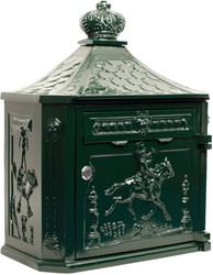 casa padrino barock jugendstil antik stil nostalgischer stil englischer stil aluminium briefkasten wandbriefkasten wetterfest mit schloß