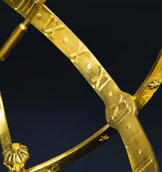 Casa Padrino Reloj de Sol Art Nouveau Oro Ø 34 x H. 42 cm - Decoración de Jardín de Lujo
