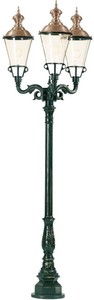 Casa Padrino Lanterne de Jardin Art Nouveau 83 x 83 x H. 248 cm - Couleurs Variées - Lampadaire d'Extérieur Façon de Luxe