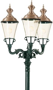 Casa Padrino Jugendstil Gartenlaterne 83 x 83 x H. 248 cm - Verschiedene Farben - Luxus Wege Einfahrt Außenstehleuchte 