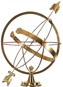 Casa Padrino Art Nouveau Garden Deco Reloj de Sol Oro Ø 60 x H. 73 cm - Calidad de Lujo