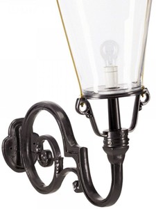 Casa Padrino Jugendstil Außenwandleuchte / Außenlampe Schwarz 37 x 76 x H. 105 cm - Luxus Qualität