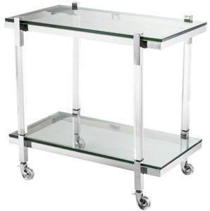 Casa Padrino chariot de luxe argent 80 x 48 x H. 77,5 cm - Hotel Restaurant Gastronomie Accessoires