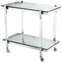 Casa Padrino carrito de lujo plata 80 x 48 x H. 77,5 cm - Hotel Restaurant Gastronomy Accessories