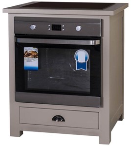Casa Padrino armoire de style campagnard avec tiroir gris 76 x 65 x H. 90 cm - Meuble de Cuisine de Style Campagnard