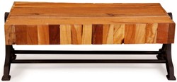 Casa Padrino mesa de centro estilo rural natural / negro 120 x 60 x H. 46 cm - Muebles de Salón