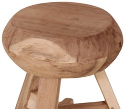 Casa Padrino country style stool natural Ø 37 x H. 45 cm - Round Stool