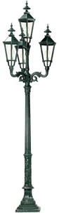 Casa Padrino Lampadaire d'Extérieur Baroque 82 x 82 x H. 290 cm - Différentes Couleurs - Éclairage Extérieur de Luxe