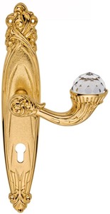 Casa Padrino ensemble de poignée de porte de style Art Nouveau de luxe avec verre en cristal Swarovski or 15,6 x H. 32,5 cm - Accessoires d'Hôtel