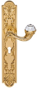 Casa Padrino ensemble de poignée de porte de luxe Art Nouveau sertie de cristal de verre Swarovski doré 16,4 x H 41,8 cm - Accessoires Hôteliers Baroques et Art Nouveau