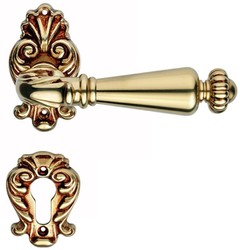 Casa Padrino set di maniglia per porte barocco oro francese 14 x H. 8,2 cm - Mobili Barocco 