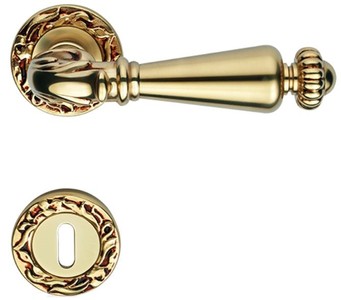 Casa Padrino ensemble de poignée de porte baroques or français 14,2 x H 5,3 cm - Meuble Baroque
