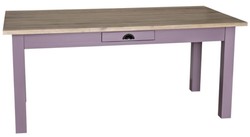 Casa Padrino country style dining table with drawer purple / natural - Various Sizes - Dining Room Furniture
